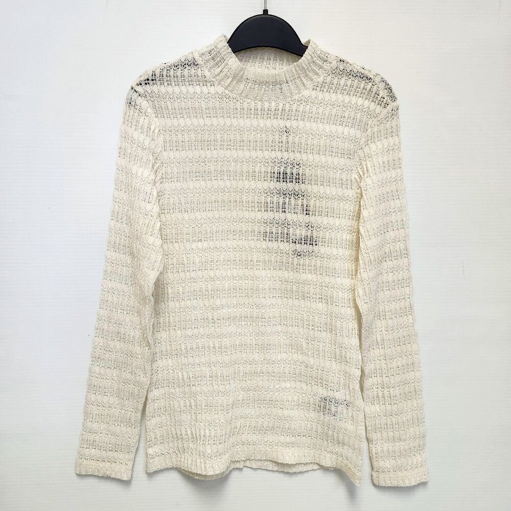 Marc Aurel Women's White Lace Turtleneck Size 38